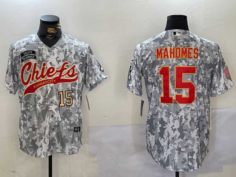 Men's Kansas City Chiefs #15 Patrick Mahomes 2024 Arctic Camo Salute To Service Stitched Baseball Jerseys,We sell and wholesale Men's Kansas City Chiefs #15 Patrick Mahomes 2024 Arctic Camo Salute To Service Stitched Baseball Jerseys on line form chian!